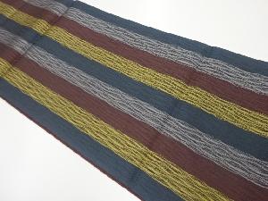 縦縞模様織出し全通袋帯